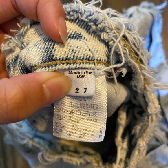 American Apparel Washed Out Jean Shorts - Picture 5 of 6